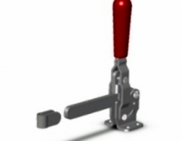 207-S Destaco Vertical Handle Hold Down Clamp, Solid bar, Flanged Base, 475lbs Holding Capacity